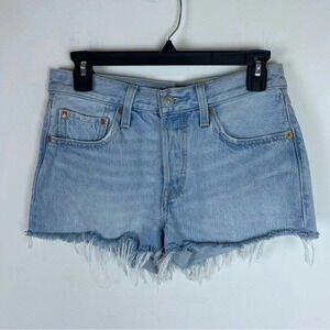 Levi’s 501 High Rise Cutoff Light Wash Jean Denim Shorts Size 26